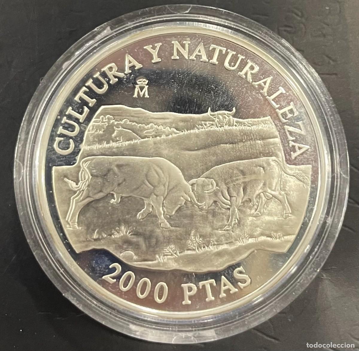 Monedas Juan Carlos I: ESPA&Ntilde;A. A&Ntilde;O 1994. 2000 PTAS PLATA &rdquo;TOROS DE LIDIA&rdquo;. PESO 27 GR