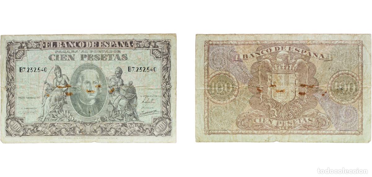 Monedas Juan Carlos I: Spain Nationalist Government 1940 100 Pesetas Paper (79810000) F P 118a