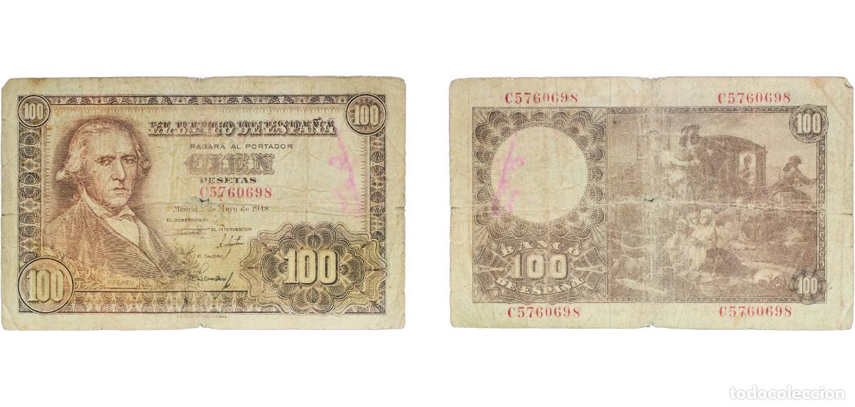 Monedas Juan Carlos I: Spain Nationalist Government 1948 100 Pesetas Paper (95830000) F P 137a