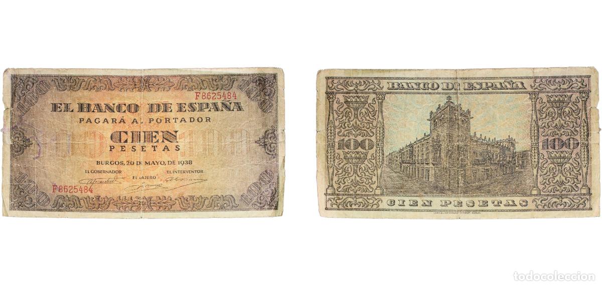 Monedas Juan Carlos I: Spain Nationalist Government 1938 100 Pesetas Paper (76750000) F P 113a