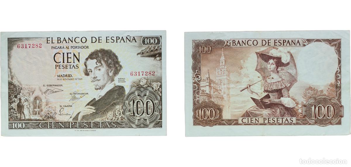 Monedas Juan Carlos I: Spain Nationalist Government 1965 100 Pesetas Paper XF P 150a.1