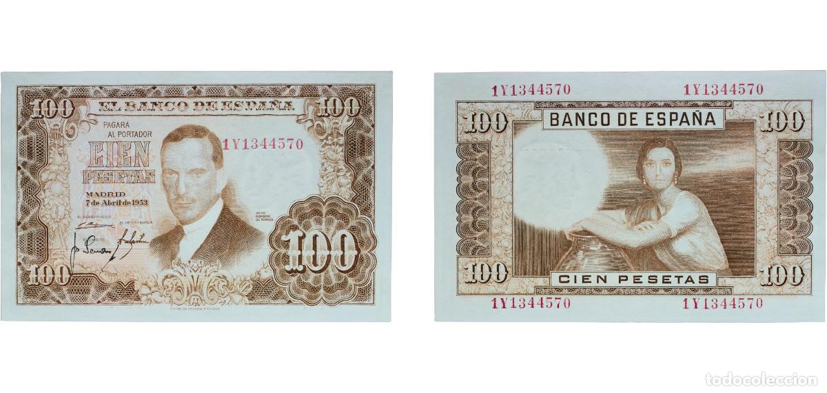 Monedas Juan Carlos I: Spain Nationalist Government 1953 100 Pesetas Paper AU P 145a.4