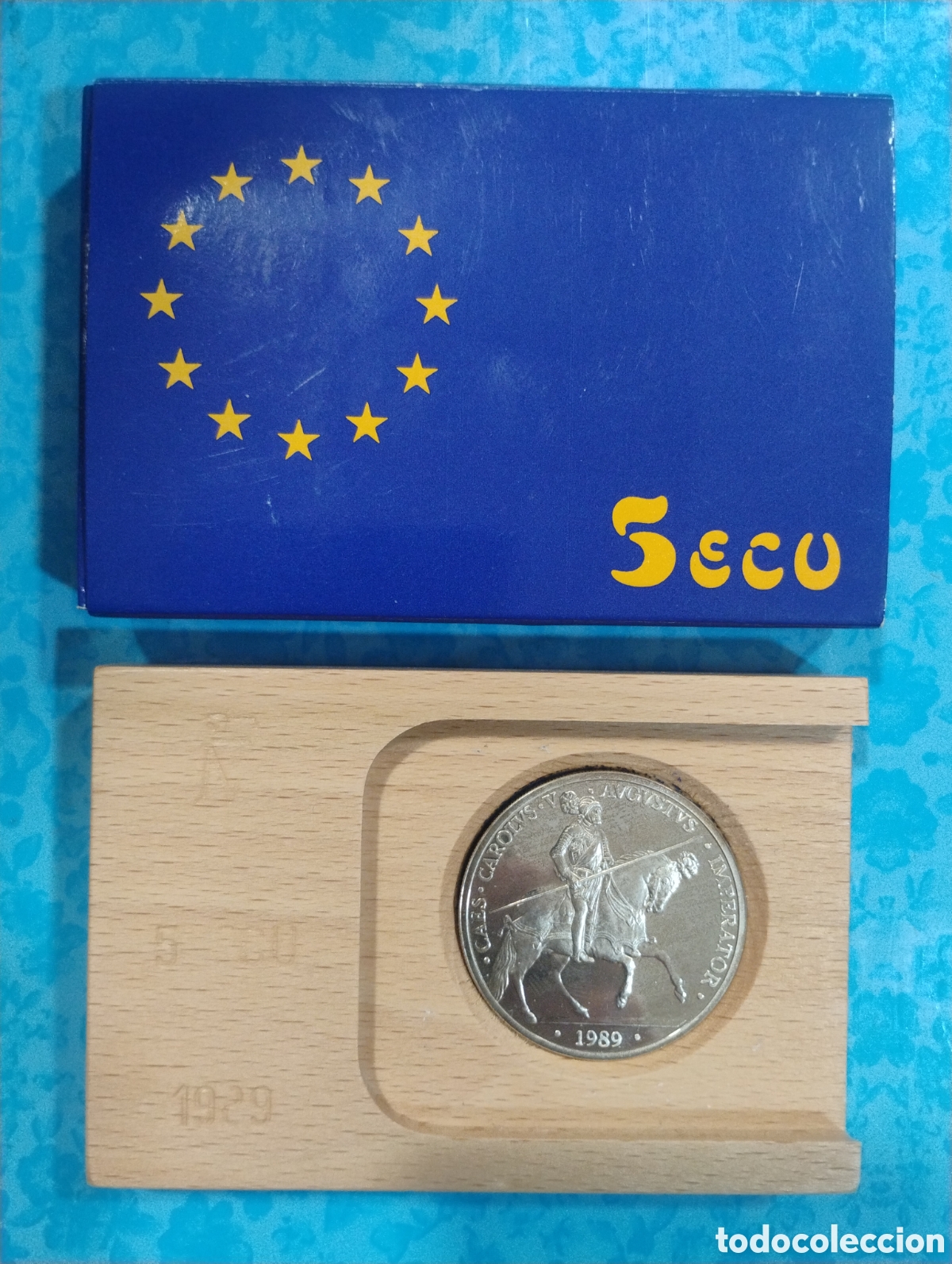 Monedas Juan Carlos I: Moneda Espa&ntilde;a 5 ECU a&ntilde;o 1989 Plata ley 925