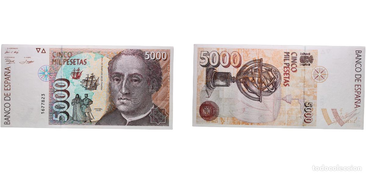 Monedas Juan Carlos I: Spain Kingdom 1992 5000 Pesetas Paper AU P 165
