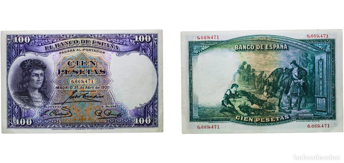 Monedas Juan Carlos I: Spain Second Republic 1931 100 Pesetas Paper (10000000) XF P 83