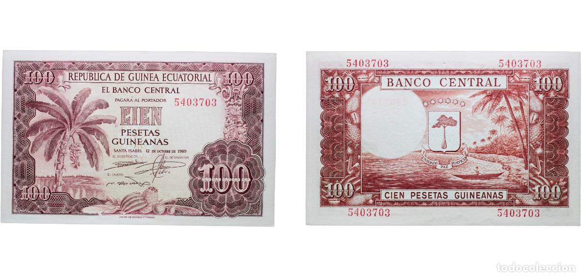 Monedas Juan Carlos I: Equatorial Guinea Republic 1969 100 Pesetas Guineanas Paper UNC P 1