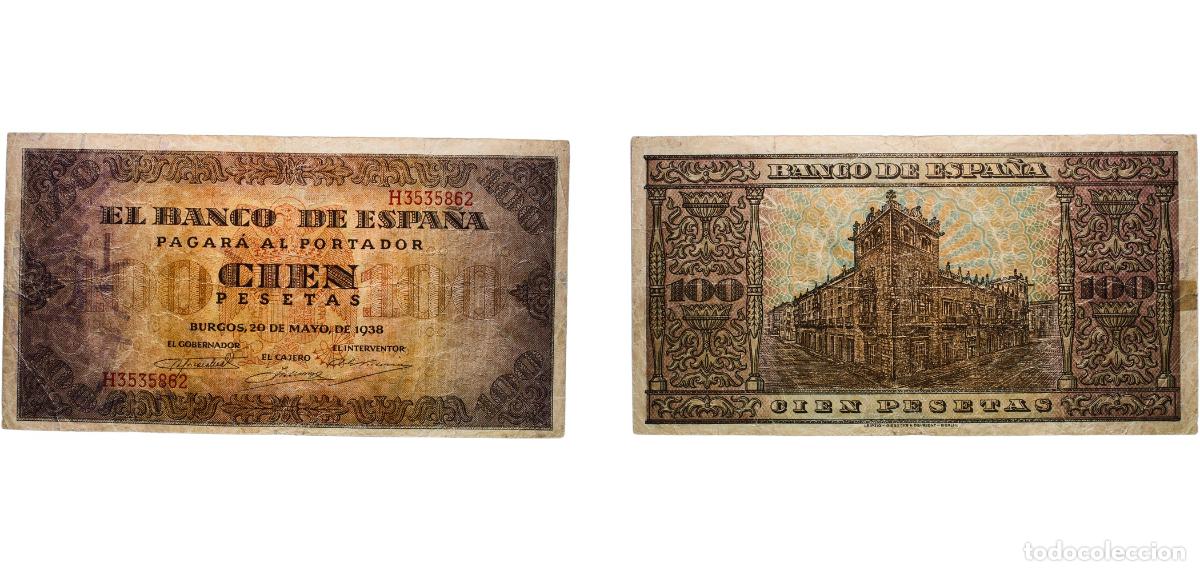 Monedas Juan Carlos I: Spain Nationalist Government 1938 100 Pesetas Paper (76750000) VF P 113a