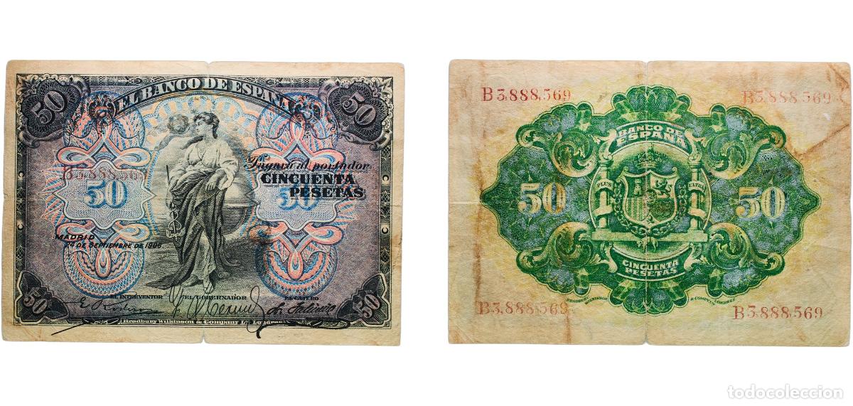 Monedas Juan Carlos I: Spain Kingdom 1906 50 Pesetas Paper (20000000) F P 58a