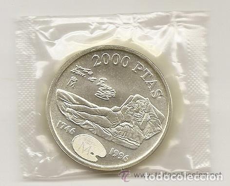 Monedas Juan Carlos I: MONEDA DE 2000 PESETAS DEL A&Ntilde;O 1996 PLATA PRECINTADA
