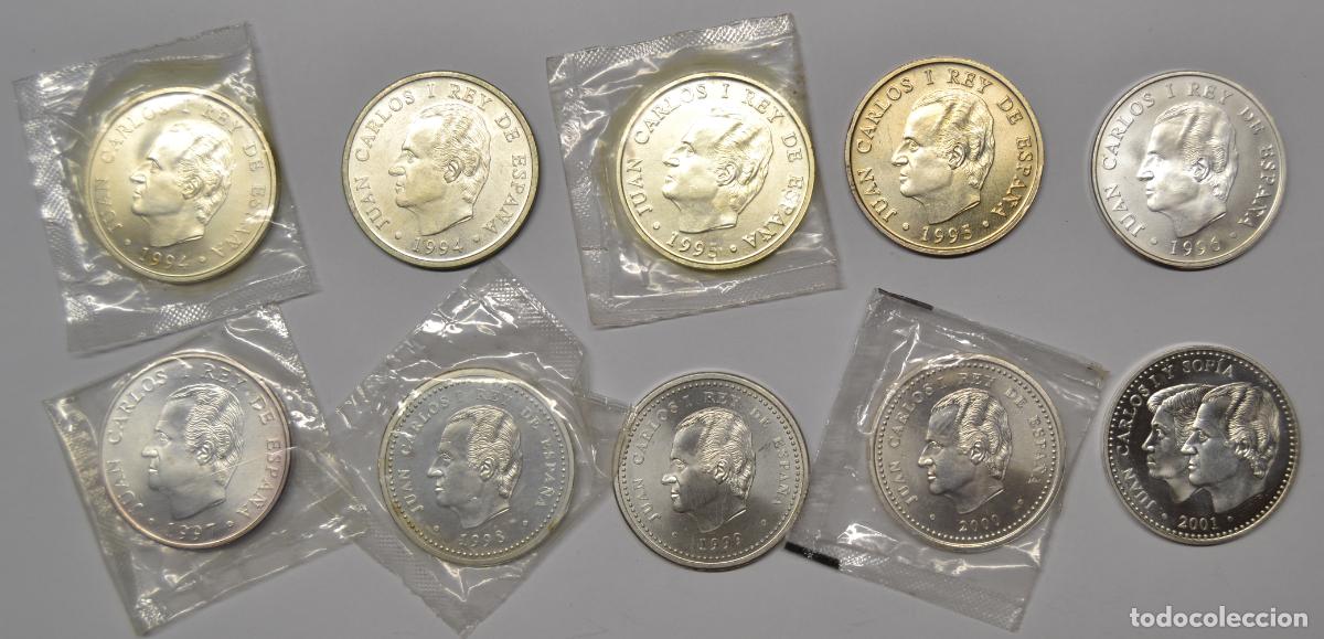 Monedas Juan Carlos I: JUAN CARLOS I - LOTE DE 10 MONEDAS DE 2000 PESETAS DE PLATA DE VARIOS A&Ntilde;OS. LOTE 5734