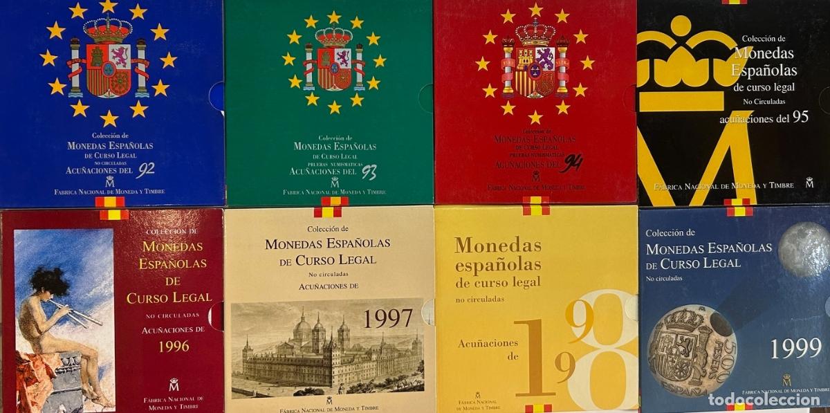 Monedas Juan Carlos I: CRC0200 LOTE 8 CARTERAS ESPA&Ntilde;A DE PESETAS 1992-1999