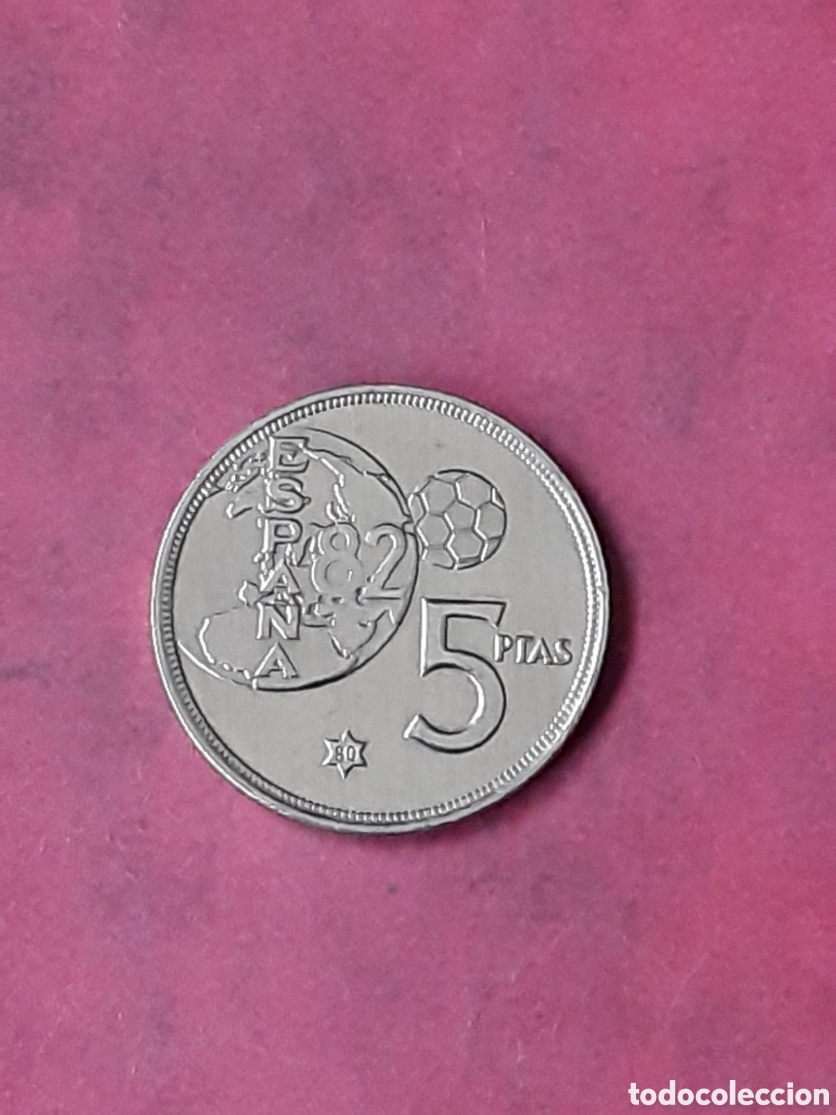 Monedas Juan Carlos I: 5 PESETAS 1975 *80 ERROR MUNDIAL. MUY RARA