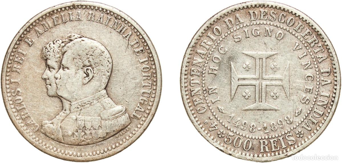 Monedas Juan Carlos I: 500 Reis - Carlos I (Discovery of India) 1898