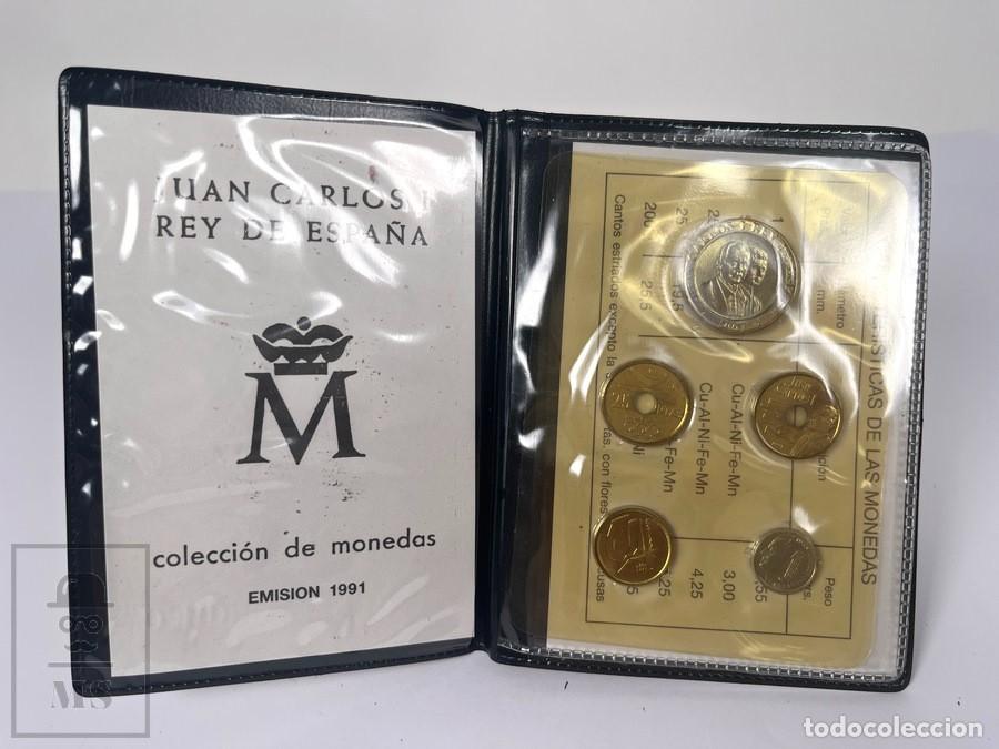 Monedas Juan Carlos I: Cartera Pesetas Serie Numism&aacute;tica - Juan Carlos I 1991 5 Valores - FNMT