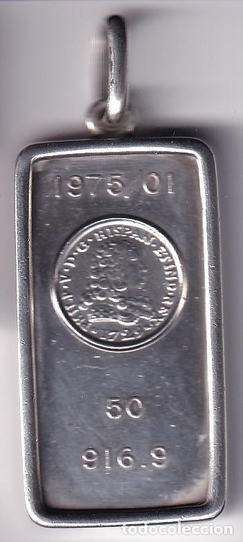 Monedas Juan Carlos I: LINGOTE DE PLATA FINA DE 62 GRAMOS DE LEY 916.9 - CON IMAGEN DE FELIPE V