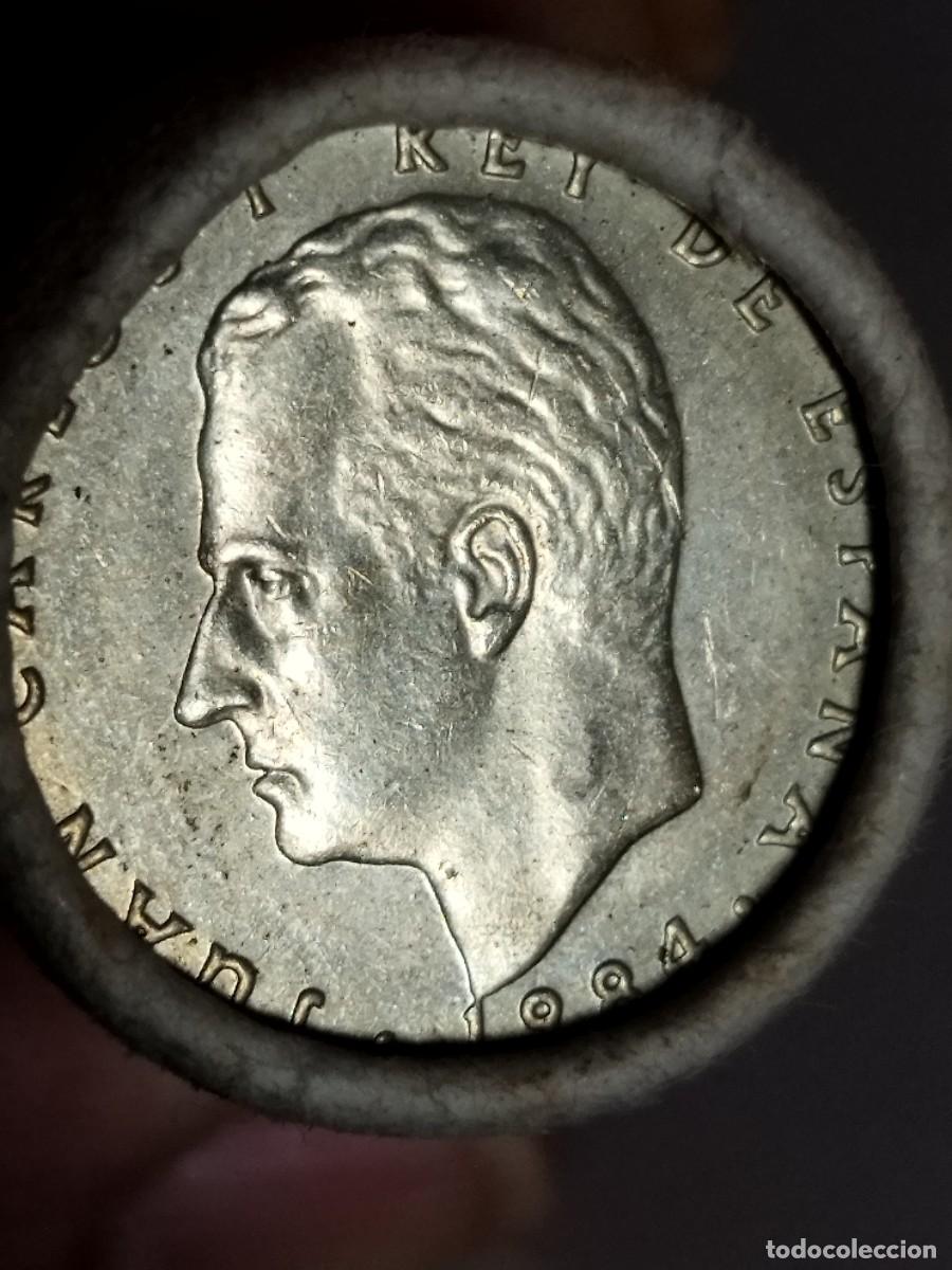Monedas Juan Carlos I: Cartucho completo con 25 monedas de 100 pesetas 1984. FNMT
