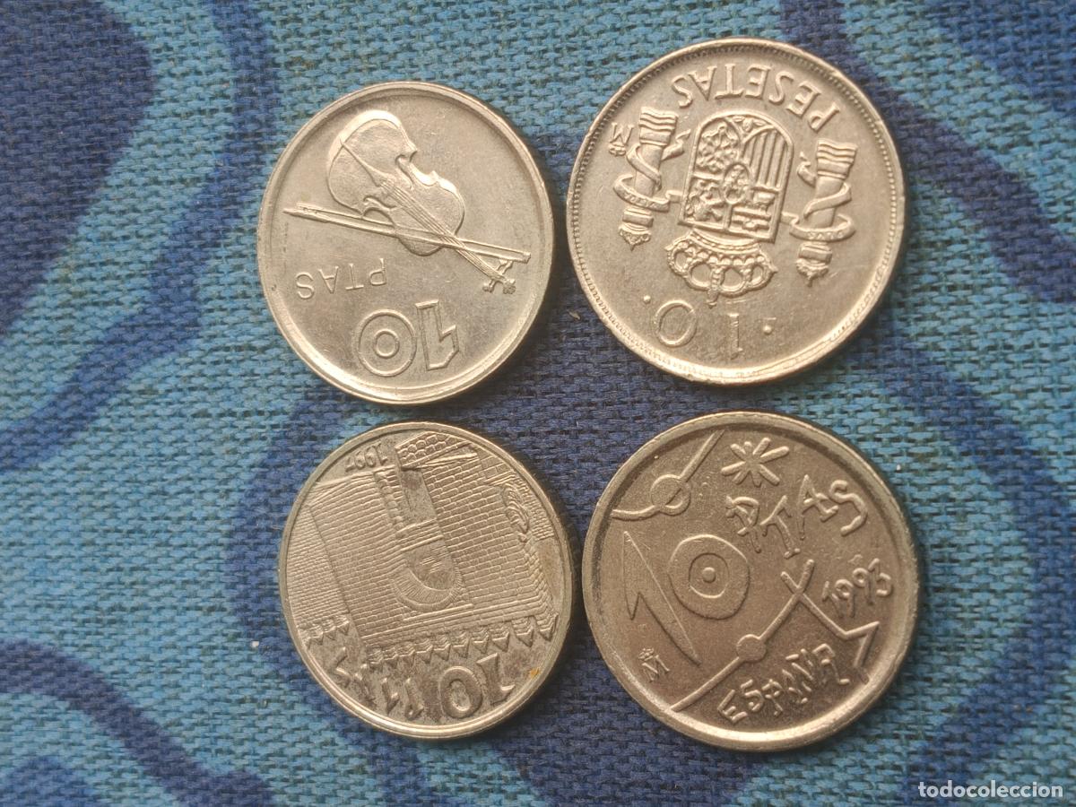 Monedas Juan Carlos I: 4 monedas de 10 pesetas