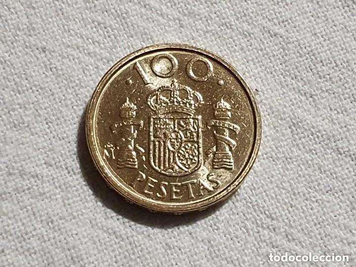 Monedas Juan Carlos I: 100 pesetas - 1992 - SC/BU - lis abajo