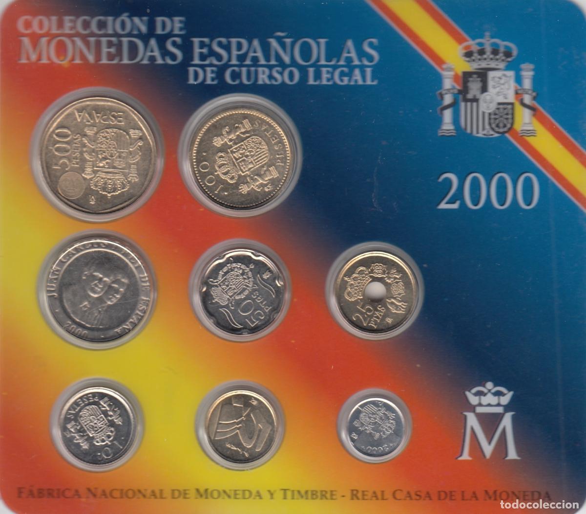 Monedas Juan Carlos I: CRC0210 CARTERA ESPA&Ntilde;A MONEDAS PESETAS 2000 8 VALORES SIN CIRCULAR