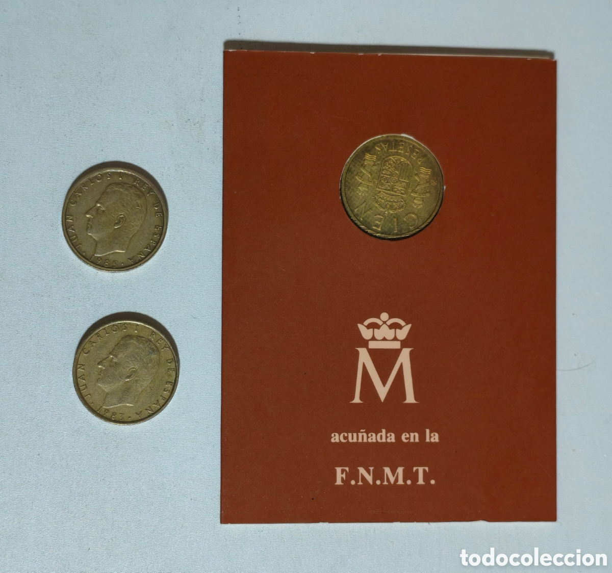 Monedas Juan Carlos I: LOTE 2 MONEDAS 100 PESETAS 1983-1985 + PRUEBA NUMISMATICA FNMT 1982