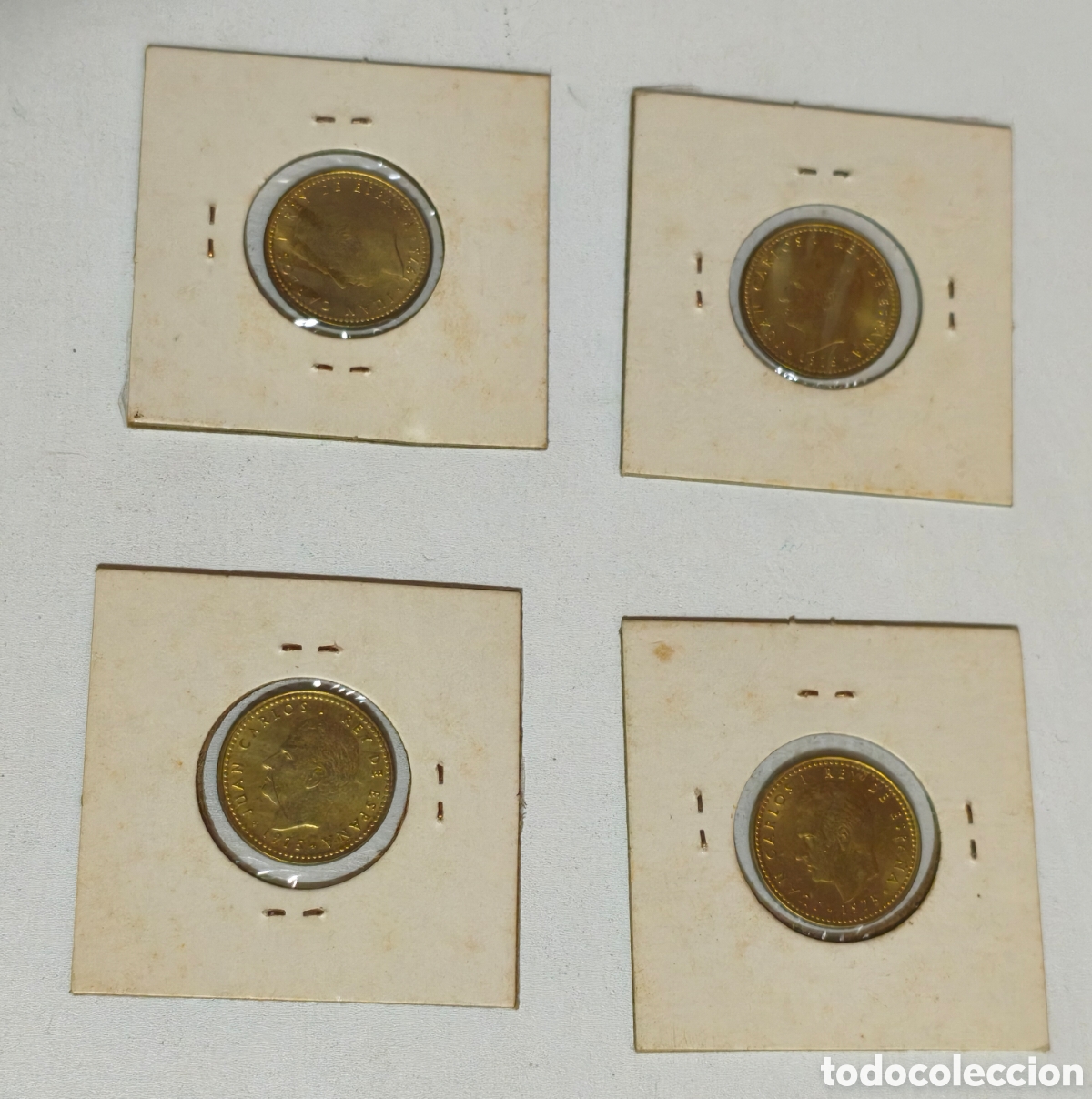 Monedas Juan Carlos I: 4 MONEDAS 1975 ESTRELLAS *76 *77*78 *79 SC FLOR DE CU&Ntilde;O