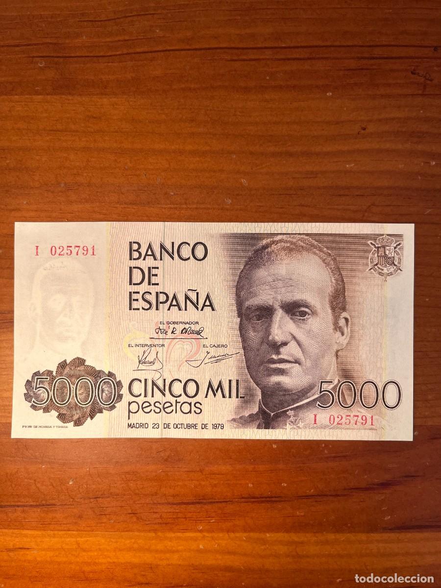 Monedas Juan Carlos I: Billete 5000 Pesetas 1979 - Rey Juan Carlos I - Estado SC / Plancha (Serie I)