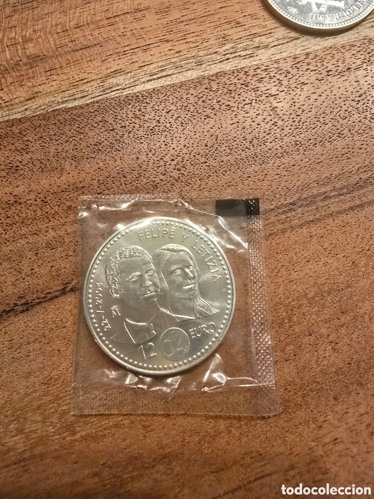 Monedas Juan Carlos I: Moneda de plata conmemorativa de la boda de Juan Carlos 1 y Leticia