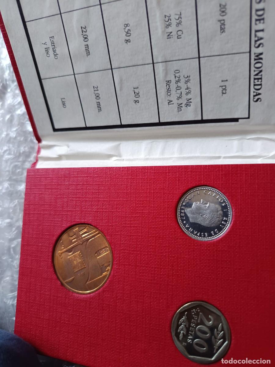 Monedas Juan Carlos I: Cartera de monedas E87 proof - Foto 1