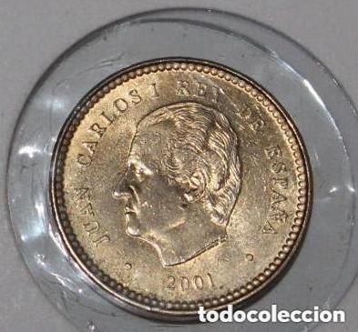 Monete Juan Carlos I: MONEDA DE 100 PESETAS JUAN CARLOS I A&Ntilde;O 2001 SIN CIRCULAR FLOR DE LIS ANVERSO