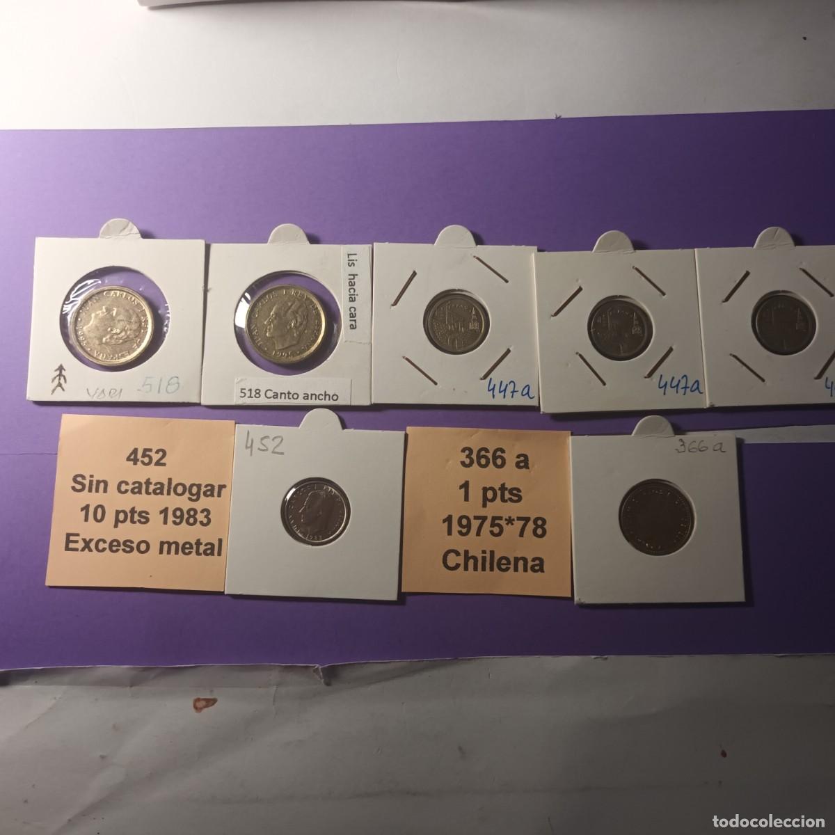 Monedas Juan Carlos I: Monedas Juan Carlos I Errores y variantes Lote ME -43