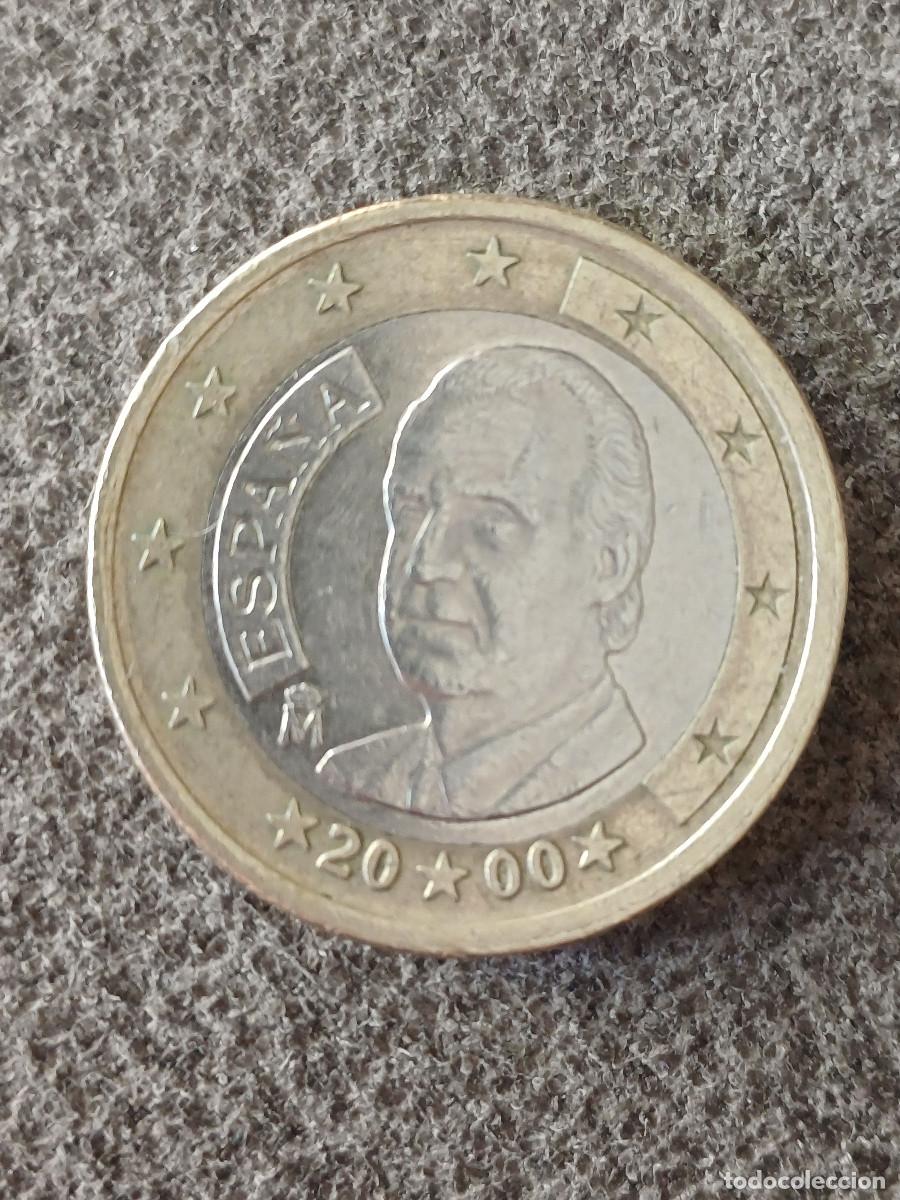 Monedas Juan Carlos I: 1 EURO Juan Carlos I del a&ntilde;o 2000. En muy buen estado de conservaci&oacute;n. Con error en barbilla.