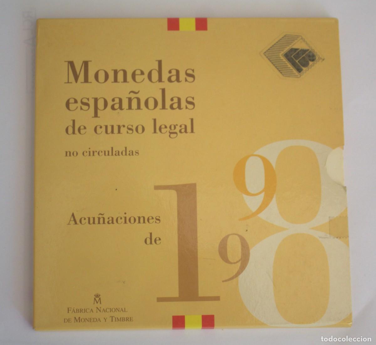 Monete Juan Carlos I: CARTERA SET JUAN CARLOS I A&Ntilde;O 1998 CON TODAS SUS MONEDAS