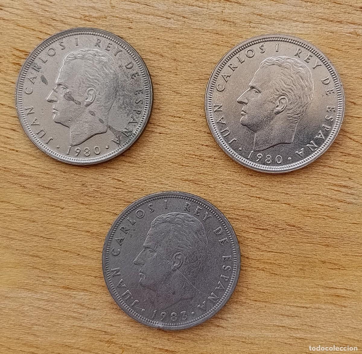 M&uuml;nzen unter Juan Carlos I: Lote 6 Monedas 50 Pesetas Tama&ntilde;o Grande (N&iacute;quel) - Franco (1957) y Juan Carlos I Mundial 82 / 1983