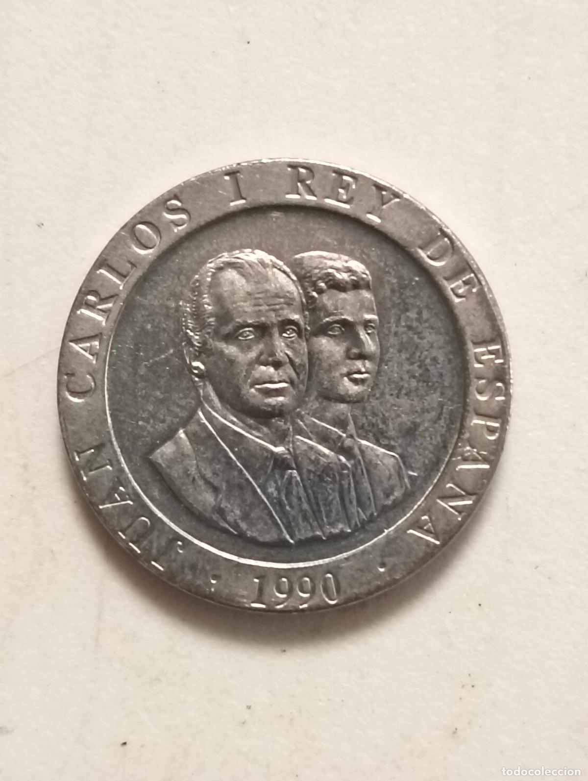 Coins Juan Carlos I: MONEDA 200 PESETAS, JUAN CARLOS I REY DE ESPA&Ntilde;A, CIBELES, A&Ntilde;O 1990