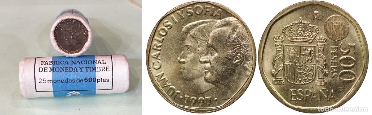 Monete Juan Carlos I: C1997 CARTUCHO CON 25 MONEDAS ESPA&Ntilde;A 1997 500 PESETAS SIN CIRCULAR
