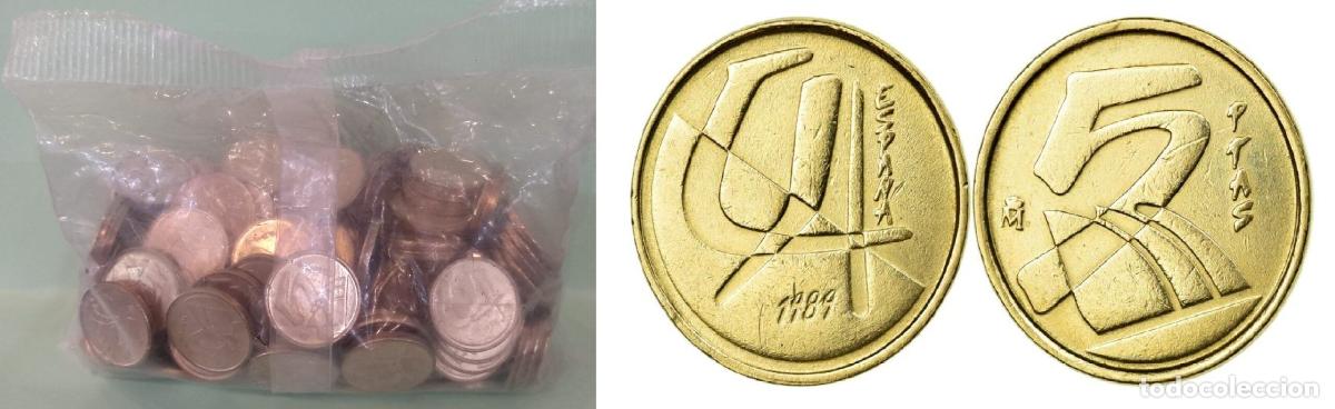 Coins Juan Carlos I: C1989 BOLSA DE MONEDAS ESPA&Ntilde;A 5 PESETAS 1989 SIN CIRCULAR