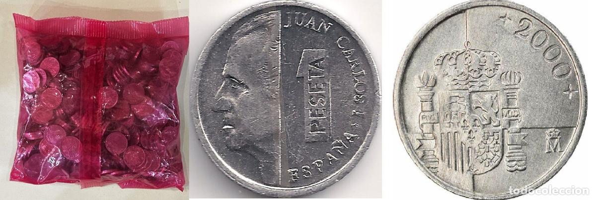 Coins Juan Carlos I: C2000 BOLSA CON 500 MONEDAS ESPA&Ntilde;A 1997 1 PESETA SIN CIRCULAR