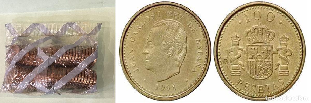 M&uuml;nzen unter Juan Carlos I: C1998100 BOLSA CON 50 MONEDAS ESPA&Ntilde;A 1998 100 PESETAS SIN CIRCULAR