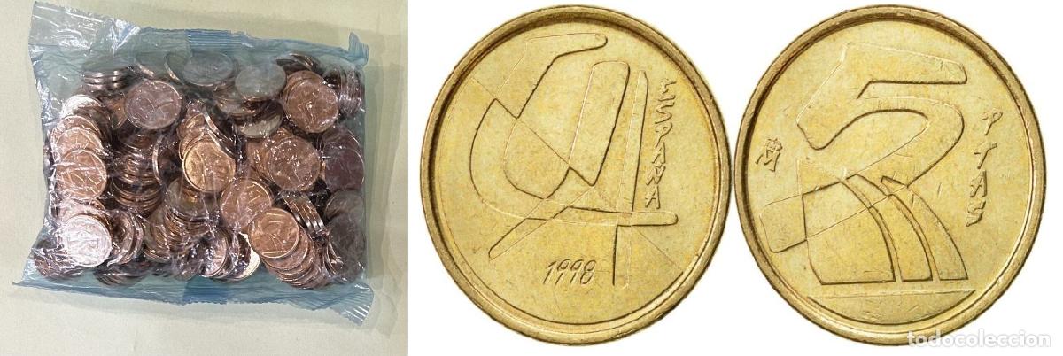 M&uuml;nzen unter Juan Carlos I: C199805 BOLSA CON 200 MONEDAS ESPA&Ntilde;A 1998 5 PESETAS SIN CIRCULAR