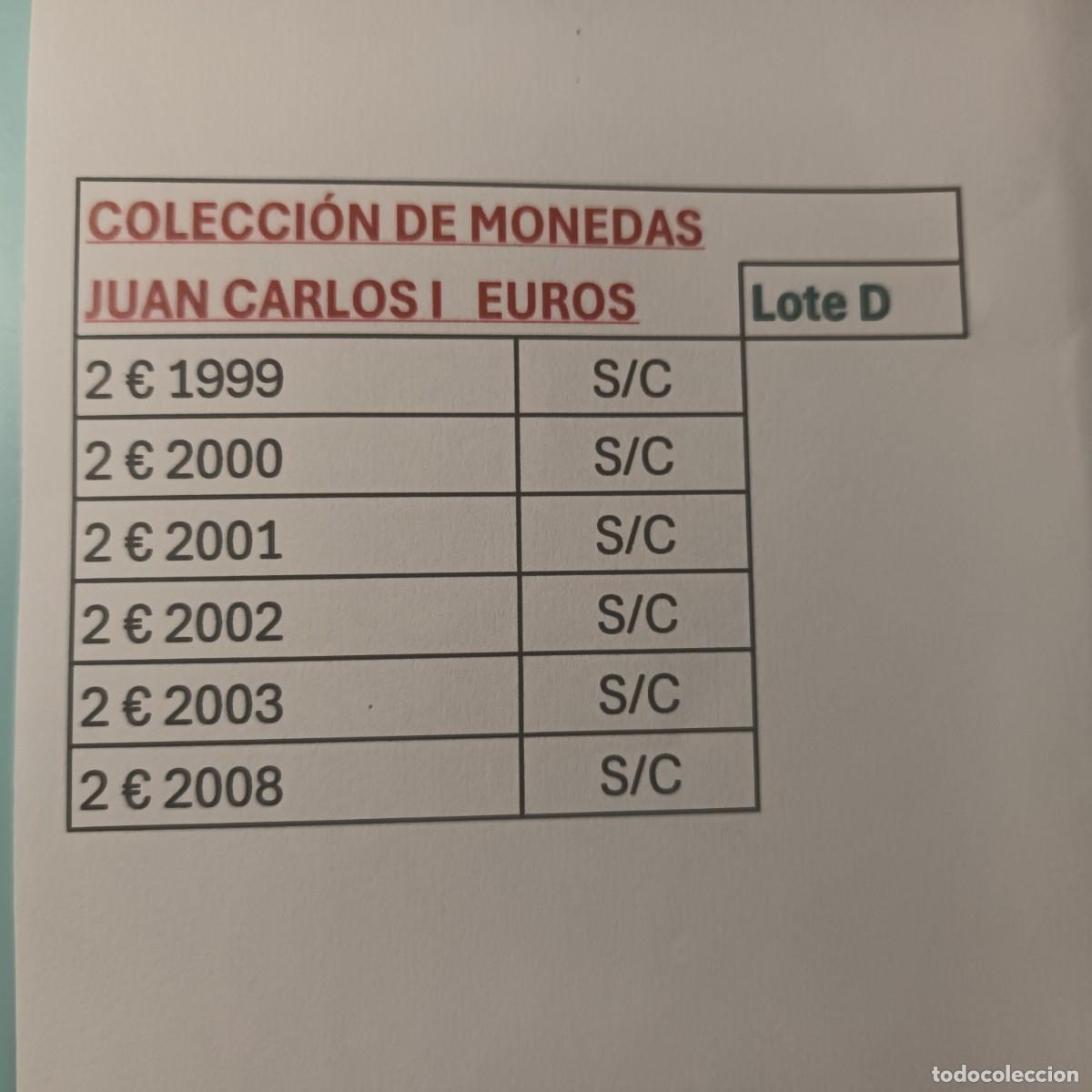 Monete Juan Carlos I: Monedas 2&euro; Juan Carlos I S/C Lote M-19D