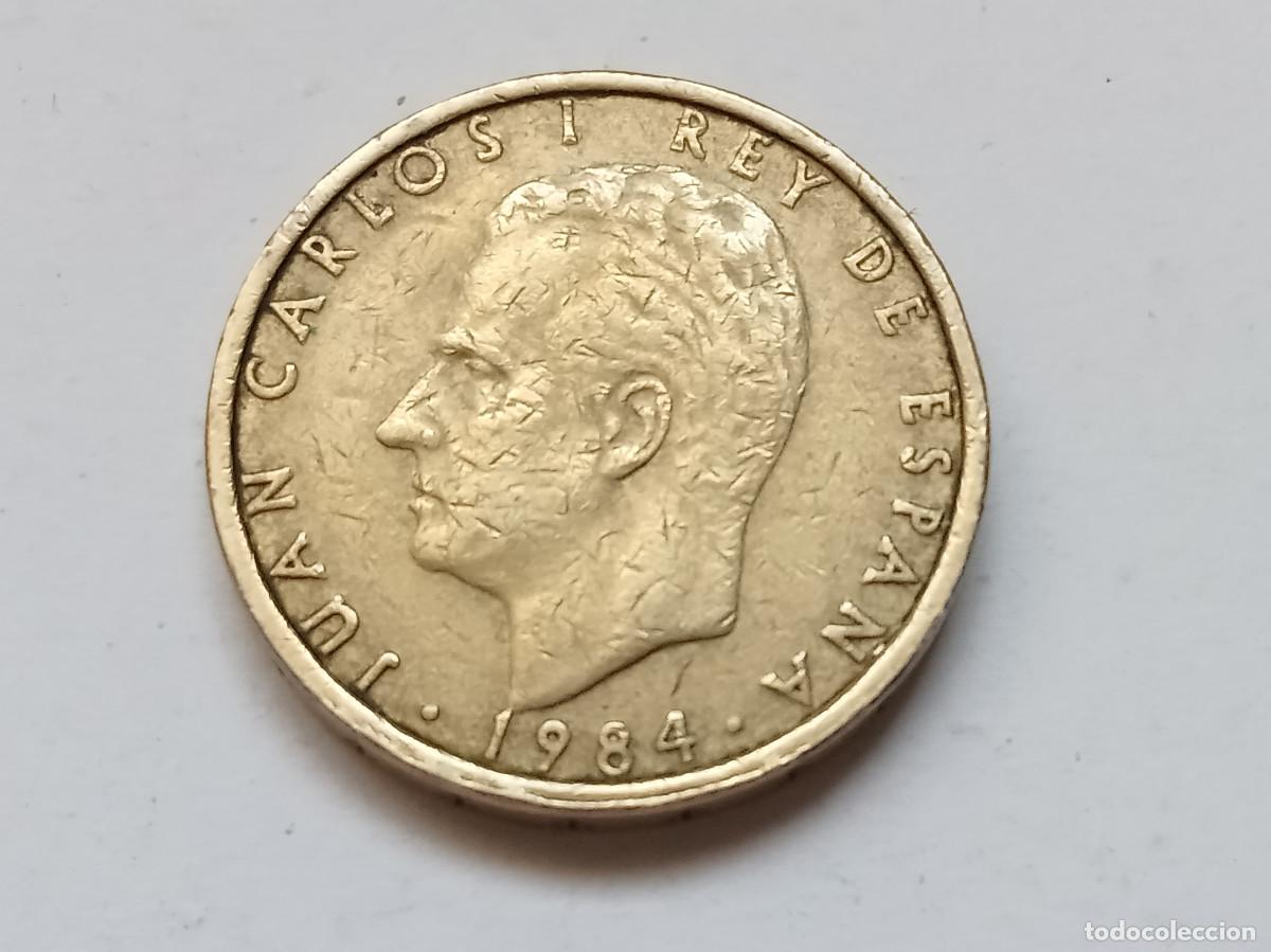 Monedas Juan Carlos I: JUAN CARLOS I 100 PESETAS 1984 LIS HACIA EL REVERSO MBC