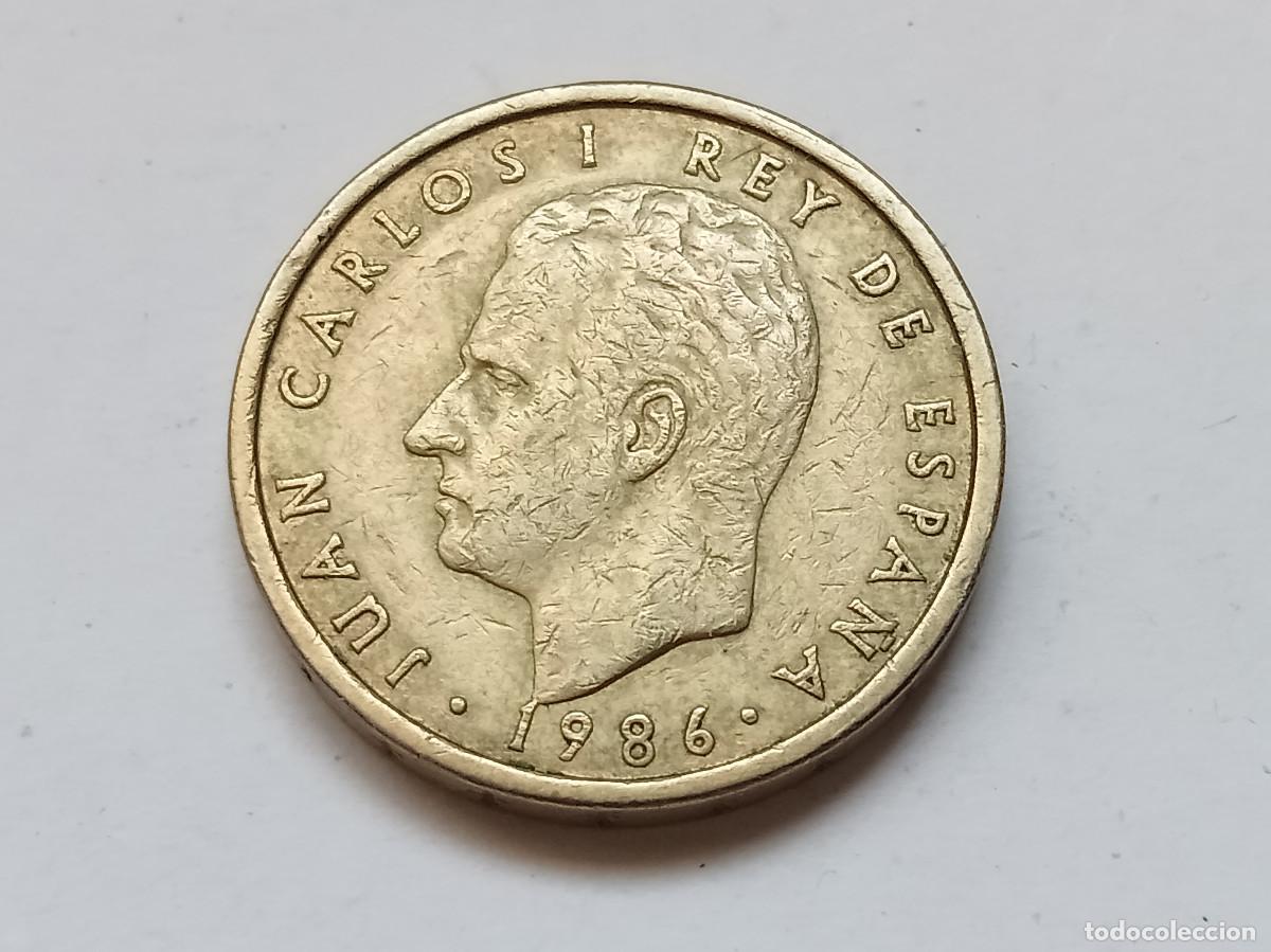 Monedas Juan Carlos I: JUAN CARLOS I 100 PESETAS 1986 LIS HACIA EL ANVERSO MBC+