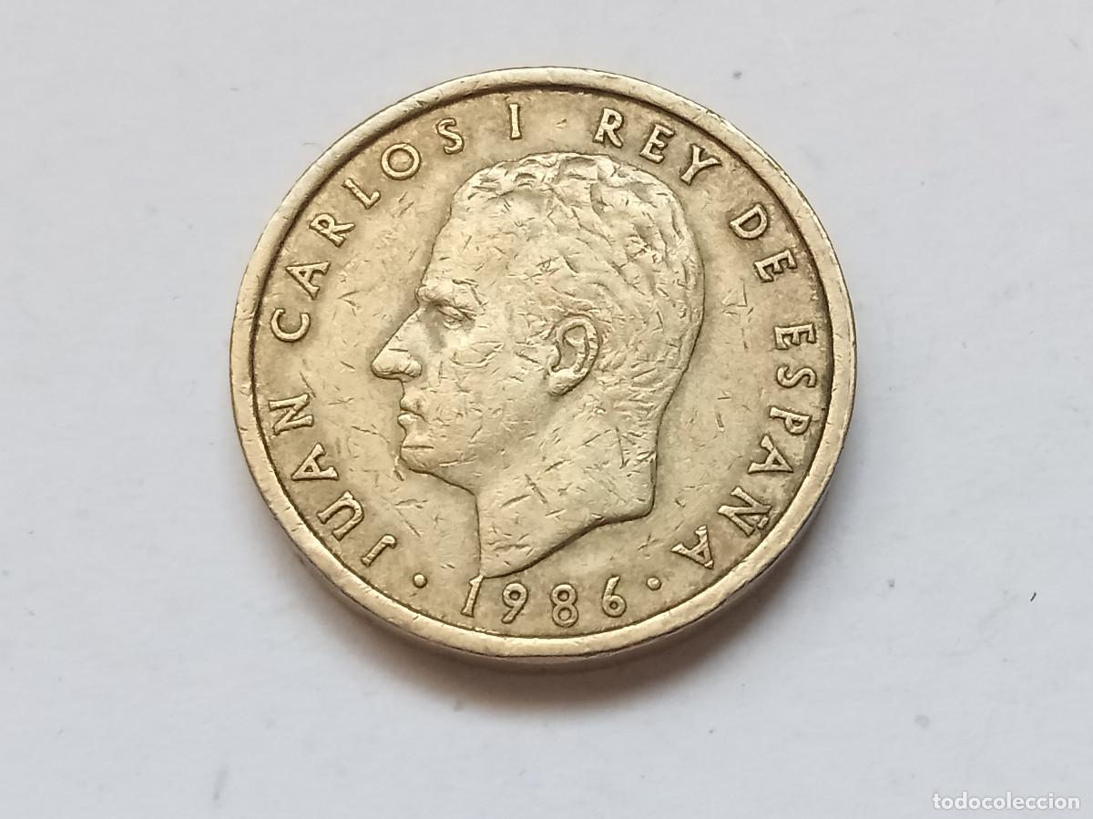 Monedas Juan Carlos I: JUAN CARLOS I 100 PESETAS 1986 LIS HACIA EL REVERSO MBC+