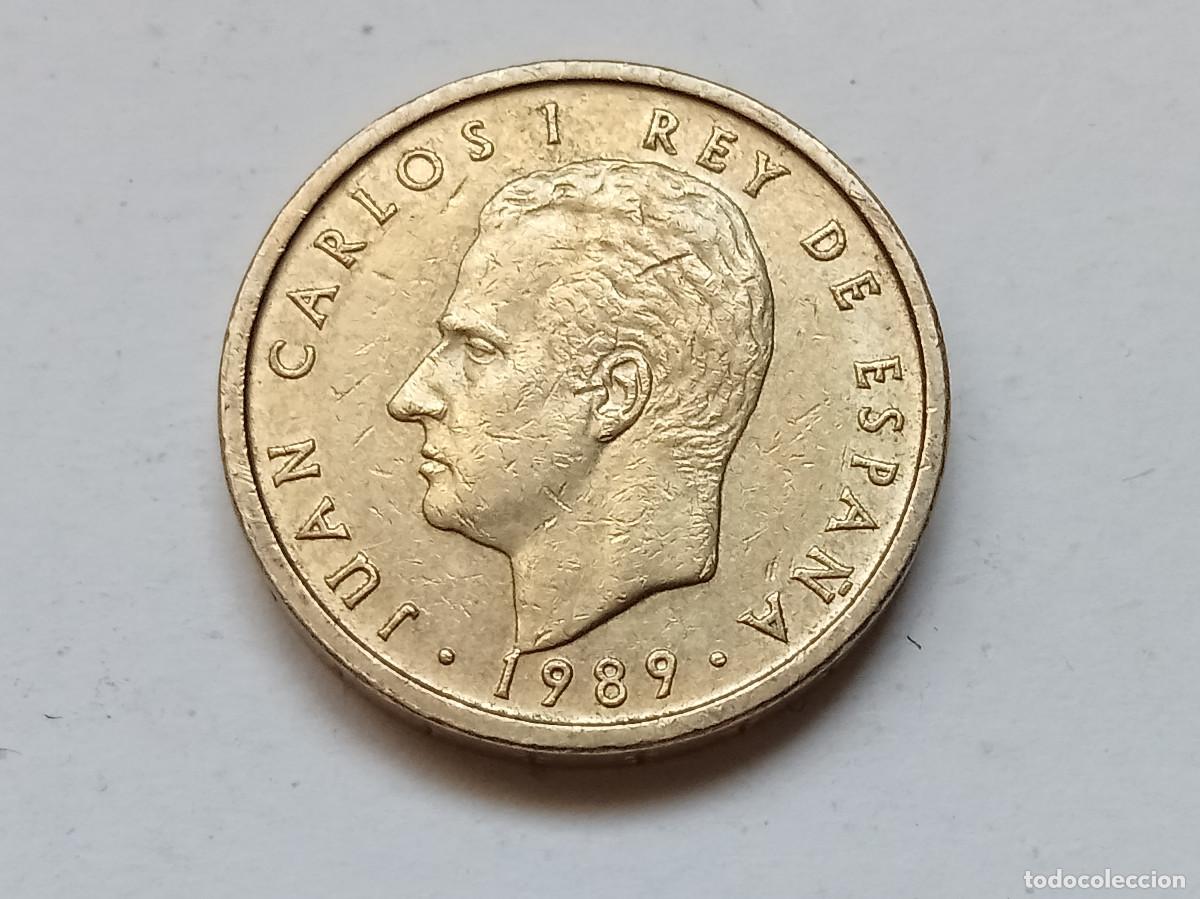 Monedas Juan Carlos I: JUAN CARLOS I 100 PESETAS 1989 LIS HACIA EL ANVERSO MBC+