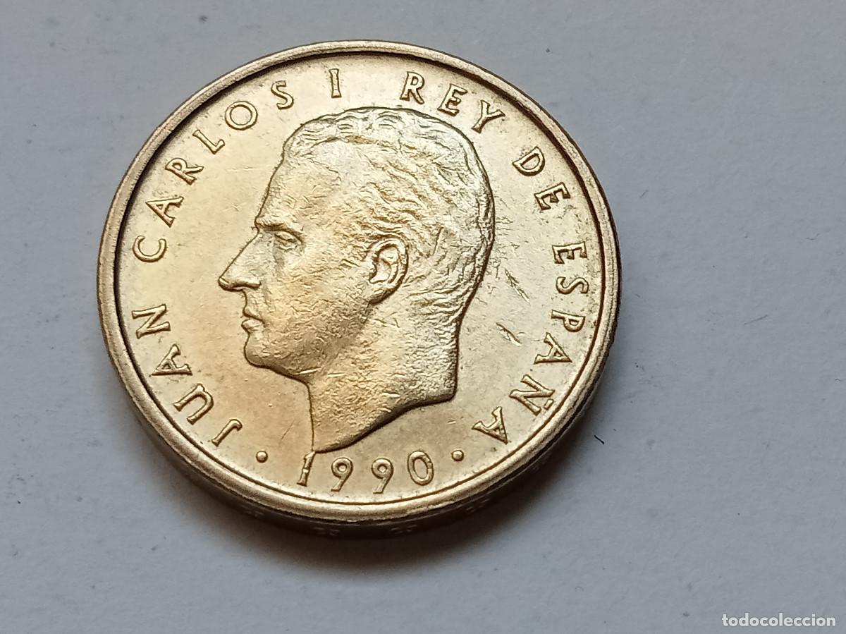 Monedas Juan Carlos I: JUAN CARLOS I 100 PESETAS 1990 LIS HACIA EL ANVERSO SC-