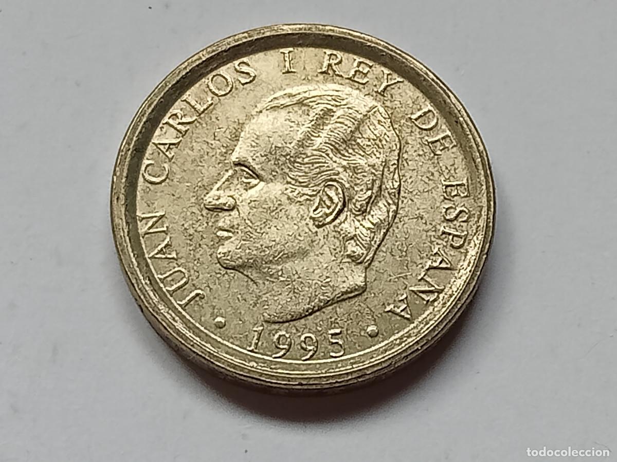 Monedas Juan Carlos I: JUAN CARLOS I 100 PESETAS 1995 LIS HACIA EL ANVERSO EBC+