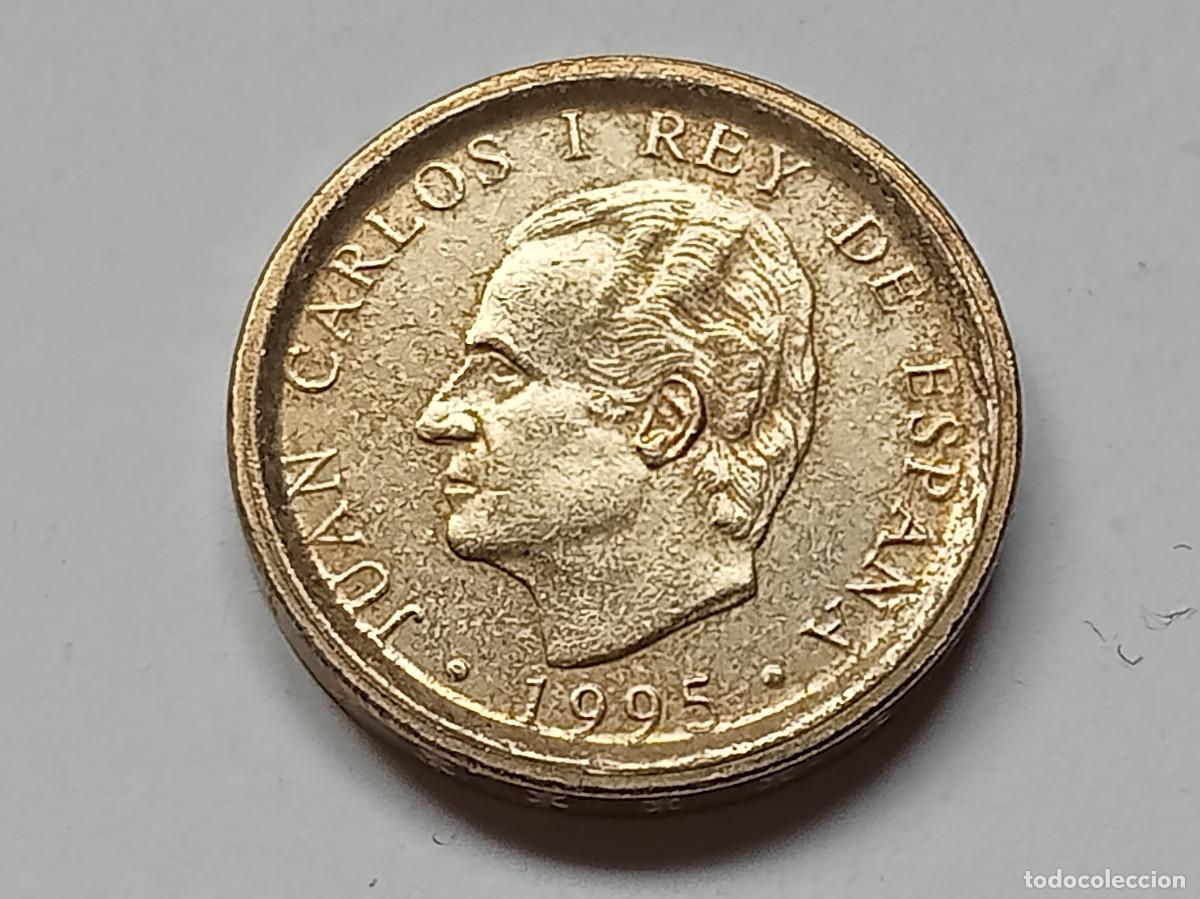 Monedas Juan Carlos I: JUAN CARLOS I 100 PESETAS 1995 LIS HACIA EL REVERSO EBC