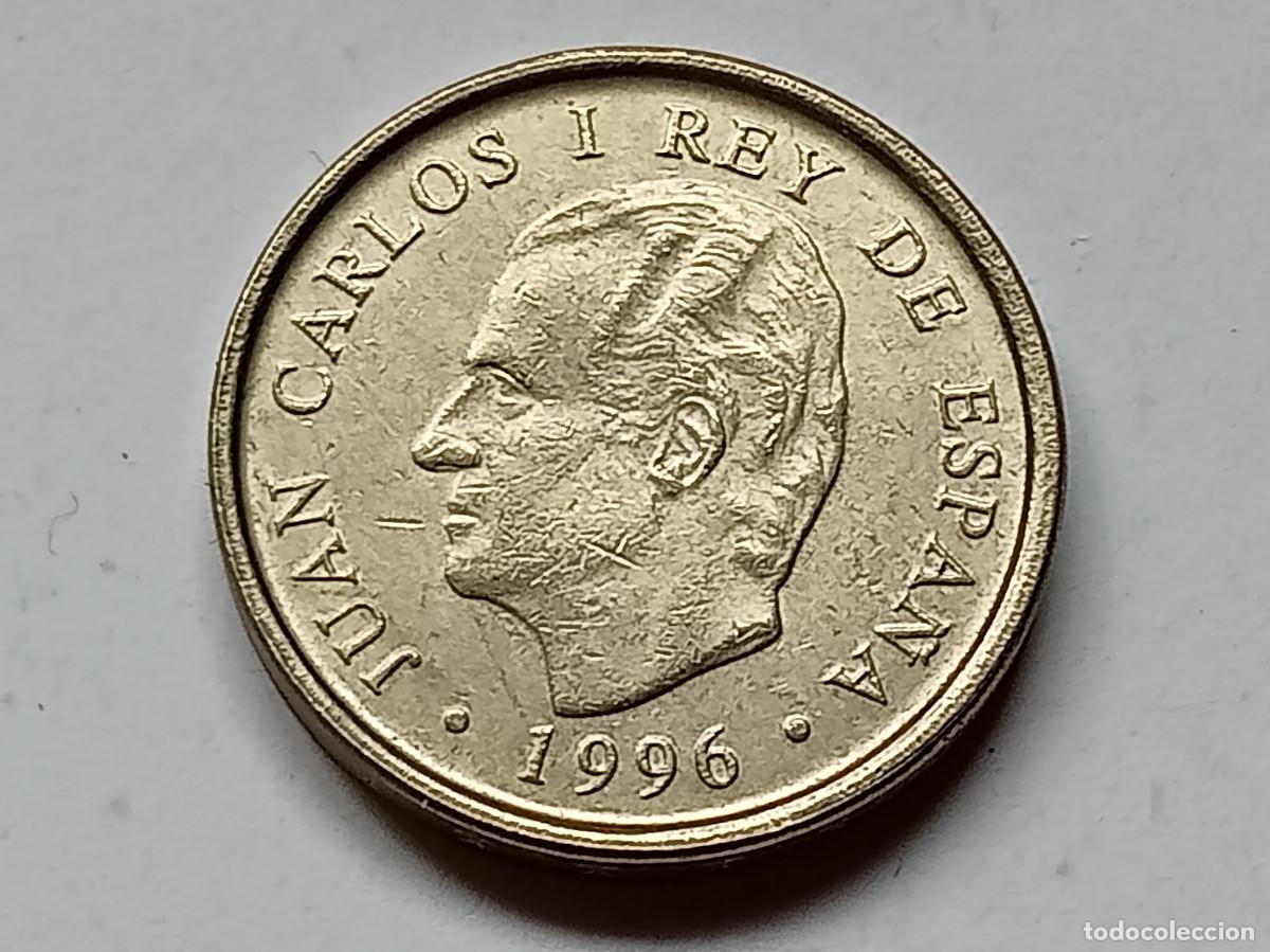 Monedas Juan Carlos I: JUAN CARLOS I 100 PESETAS 1996 LIS HACIA EL ANVERSO EBC-