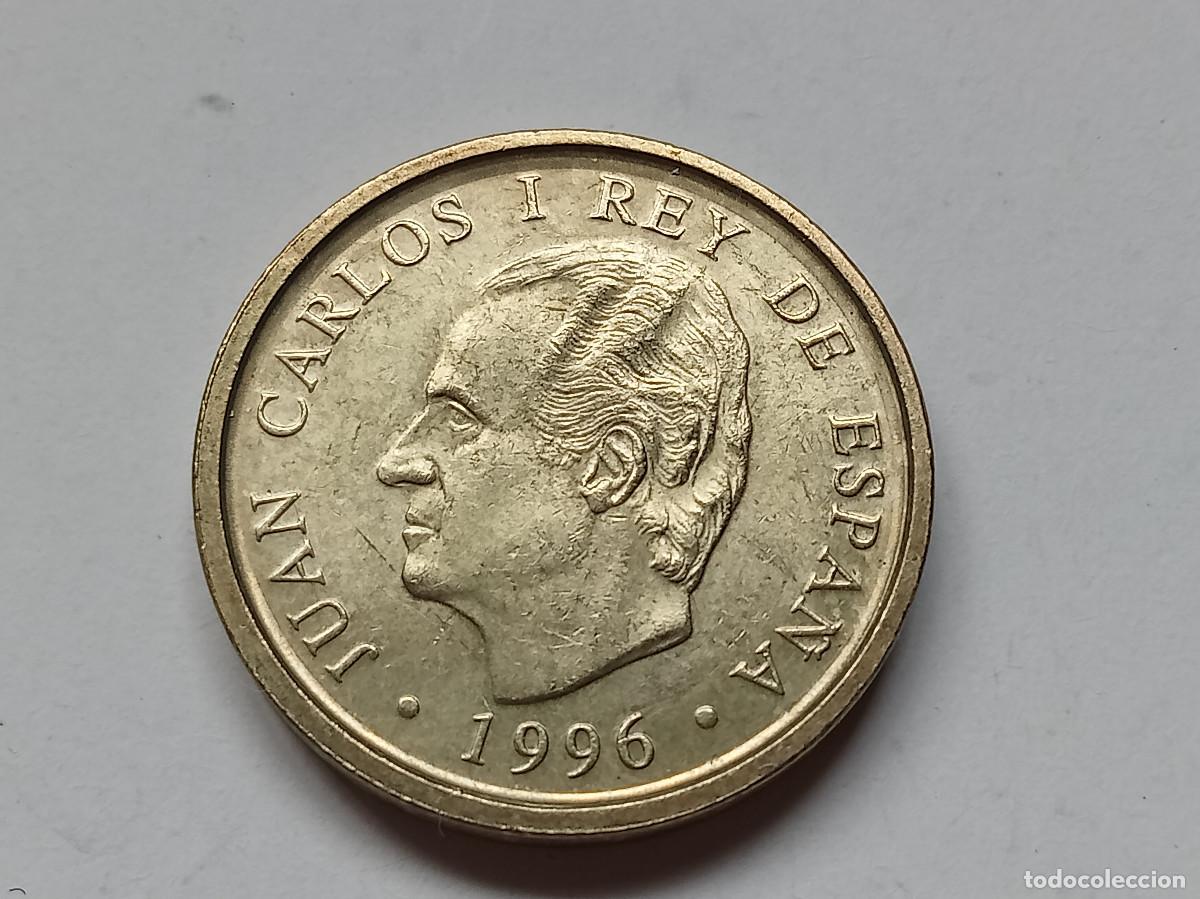 Monedas Juan Carlos I: JUAN CARLOS I 100 PESETAS 1996 LIS HACIA EL REVERSO EBC+