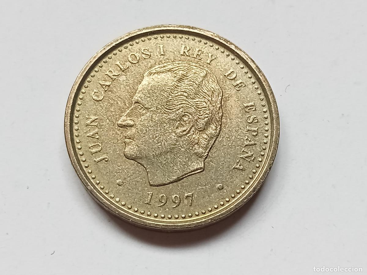 Monedas Juan Carlos I: JUAN CARLOS I 100 PESETAS 1997 LIS HACIA EL ANVERSO EBC-